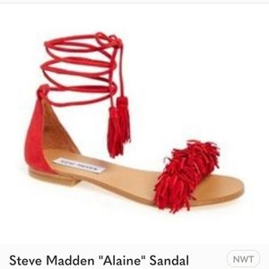 Steve Madden "Aliane" Sandal Red Size 10 New